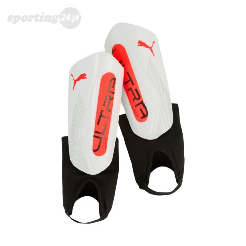 Ochraniacze piłkarskie Puma Ultra Light Ankle biało-pomarańczowe 30991 01 Puma Ochraniacze piłkarskie Puma Ultra Light Ankle biało-pomarańczowe 30991 01 Puma