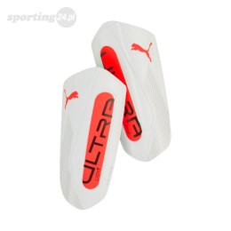 Ochraniacze piłkarskie Puma Ultra Light Strap biało-pomarańczowe 30992 01 Puma