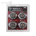 PU 84x24 82A CZARNE (4 szt.) + ABEC-9 CHROME (8 szt.) ZESTAW NILS EXTREME