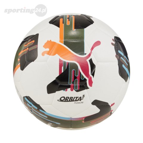 Piłka nożna Puma Orbita 5 Fusion biało-pomarańczowo-czarna 84331 01 Puma Piłka nożna Puma Orbita 5 Fusion biało-pomarańczowo-czarna 84331 01 Puma