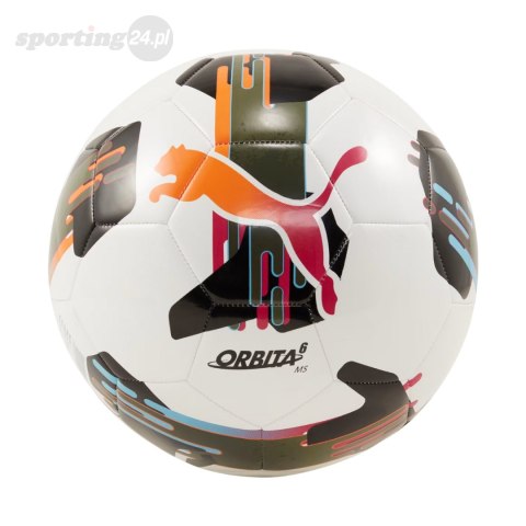 Piłka nożna Puma Orbita 6 MS biało-pomarańczowo-czarna 84335 01 Puma Piłka nożna Puma Orbita 6 MS biało-pomarańczowo-czarna 84335 01 Puma