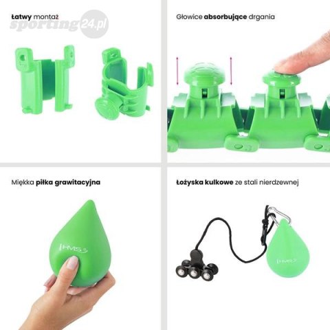 ZESTAW HULA HOP HHW01 GREEN Z WYPUSTKAMI I OBCIĄŻNIKIEM HMS + PAS BR163 RED ZESTAW HULA HOP HHW01 GREEN Z WYPUSTKAMI I OBCIĄŻNIKIEM HMS + PAS BR163 RED