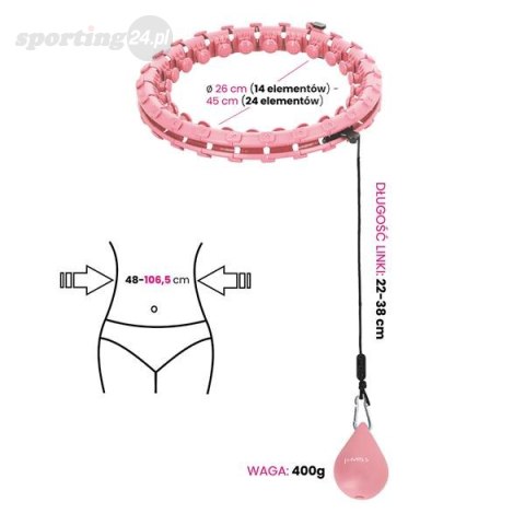ZESTAW HULA HOP HHW01 PINK Z WYPUSTKAMI I OBCIĄŻNIKIEM HMS + PAS BR163 RED ZESTAW HULA HOP HHW01 PINK Z WYPUSTKAMI I OBCIĄŻNIKIEM HMS + PAS BR163 RED