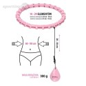 ZESTAW HULA HOP HHW02 LIGHT PINK Z WYPUSTKAMI I OBCIĄŻNIKIEM HMS + PAS BR163 RED