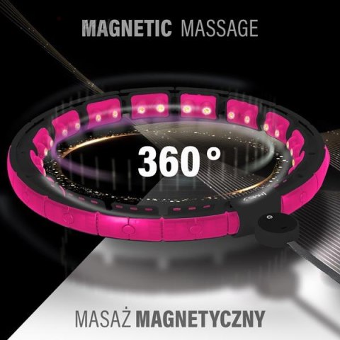 ZESTAW HULA HOP MAGNETYCZNY BLACK/PINK HHM16 Z LICZNIKIEM HMS + PAS WYSZCZUPLAJĄCY BR163 BLACK ZESTAW HULA HOP MAGNETYCZNY BLACK/PINK HHM16 Z LICZNIKIEM HMS + PAS WYSZCZUPLAJĄCY BR163 BLACK