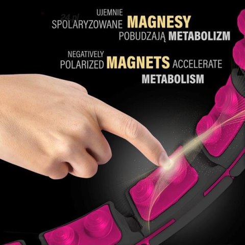 ZESTAW HULA HOP MAGNETYCZNY BLACK/PINK HHM16 Z LICZNIKIEM HMS + PAS WYSZCZUPLAJĄCY BR163 BLACK ZESTAW HULA HOP MAGNETYCZNY BLACK/PINK HHM16 Z LICZNIKIEM HMS + PAS WYSZCZUPLAJĄCY BR163 BLACK