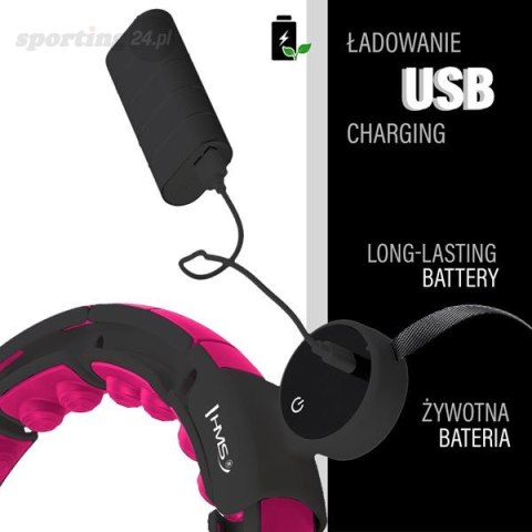 ZESTAW HULA HOP MAGNETYCZNY BLACK/PINK HHM16 Z LICZNIKIEM HMS + PAS WYSZCZUPLAJĄCY BR163 BLACK ZESTAW HULA HOP MAGNETYCZNY BLACK/PINK HHM16 Z LICZNIKIEM HMS + PAS WYSZCZUPLAJĄCY BR163 BLACK
