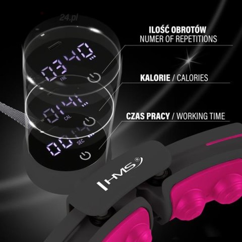 ZESTAW HULA HOP MAGNETYCZNY BLACK/PINK HHM16 Z LICZNIKIEM HMS + PAS WYSZCZUPLAJĄCY BR163 BLACK ZESTAW HULA HOP MAGNETYCZNY BLACK/PINK HHM16 Z LICZNIKIEM HMS + PAS WYSZCZUPLAJĄCY BR163 BLACK