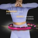 ZESTAW HULA HOP MAGNETYCZNY BLACK/PINK HHM16 Z LICZNIKIEM HMS + PAS WYSZCZUPLAJĄCY BR163 BLACK