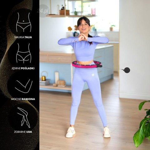 ZESTAW HULA HOP MAGNETYCZNY BLACK/PINK HHM16 Z LICZNIKIEM HMS + PAS WYSZCZUPLAJĄCY BR163 BLACK ZESTAW HULA HOP MAGNETYCZNY BLACK/PINK HHM16 Z LICZNIKIEM HMS + PAS WYSZCZUPLAJĄCY BR163 BLACK
