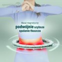 ZESTAW HULA HOP MAGNETYCZNY GREEN HHM14 Z LICZNIKIEM HMS + PAS WYSZCZUPLAJĄCY BR163 BLACK