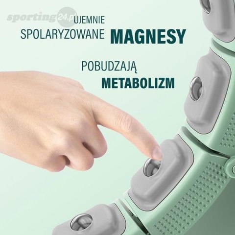 ZESTAW HULA HOP MAGNETYCZNY GREEN HHM14 Z LICZNIKIEM HMS + PAS WYSZCZUPLAJĄCY BR163 BLACK ZESTAW HULA HOP MAGNETYCZNY GREEN HHM14 Z LICZNIKIEM HMS + PAS WYSZCZUPLAJĄCY BR163 BLACK