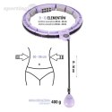 ZESTAW HULA HOP MAGNETYCZNY VIOLET HHM13 Z LICZNIKIEM HMS + PAS WYSZCZUPLAJĄCY BR163 RED