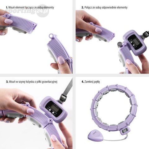 ZESTAW HULA HOP MAGNETYCZNY VIOLET HHM14 Z LICZNIKIEM HMS + PAS WYSZCZUPLAJĄCY BR163 BLACK ZESTAW HULA HOP MAGNETYCZNY VIOLET HHM14 Z LICZNIKIEM HMS + PAS WYSZCZUPLAJĄCY BR163 BLACK