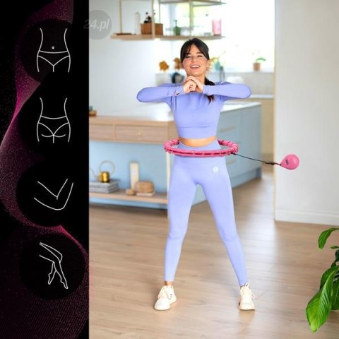 ZESTAW HULA HOP OHA02 PINK Z WYPUSTKAMI I OBCIĄŻNIKIEM ONE FITNESS + PAS BR160 ZESTAW HULA HOP OHA02 PINK Z WYPUSTKAMI I OBCIĄŻNIKIEM ONE FITNESS + PAS BR160