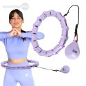 ZESTAW HULA HOP OHA02 VIOLET Z WYPUSTKAMI I OBCIĄŻNIKIEM ONE FITNESS + PAS BR160