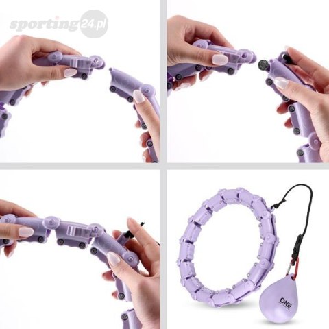 ZESTAW HULA HOP OHA02 VIOLET Z WYPUSTKAMI I OBCIĄŻNIKIEM ONE FITNESS + PAS BR160 ZESTAW HULA HOP OHA02 VIOLET Z WYPUSTKAMI I OBCIĄŻNIKIEM ONE FITNESS + PAS BR160