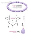 ZESTAW HULA HOP OHA02 VIOLET Z WYPUSTKAMI I OBCIĄŻNIKIEM ONE FITNESS + PAS BR160