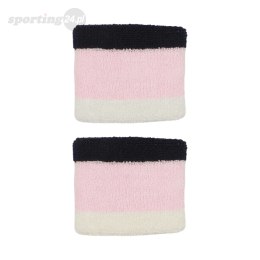 Frotki na nadgarstki Nike Swoosh Wristbands 2 szt. czarno-różowo-białe N0001565641 Nike