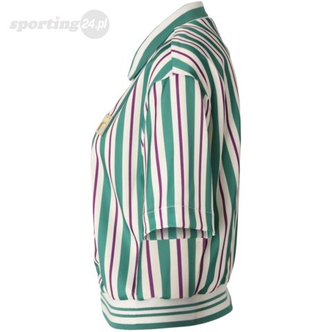 Koszulka damska polo Fila Lassance zielono-kremowa FAW0996 13382 Fila Koszulka damska polo Fila Lassance zielono-kremowa FAW0996 13382 Fila