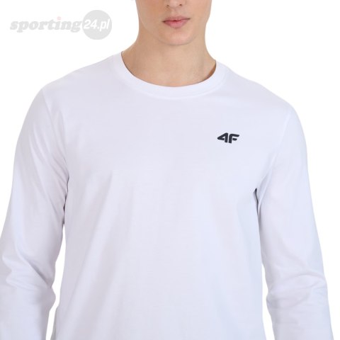 Koszulka męska 4F Longsleeve M432 biała 4FWMM00TLONM432 10S 4F Koszulka męska 4F Longsleeve M432 biała 4FWMM00TLONM432 10S 4F
