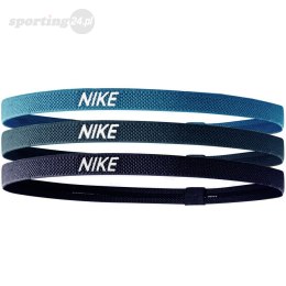 Opaski na włosy Nike Headbands 3 szt. turkusowa, niebieska, granatowa N1004529430OS Nike