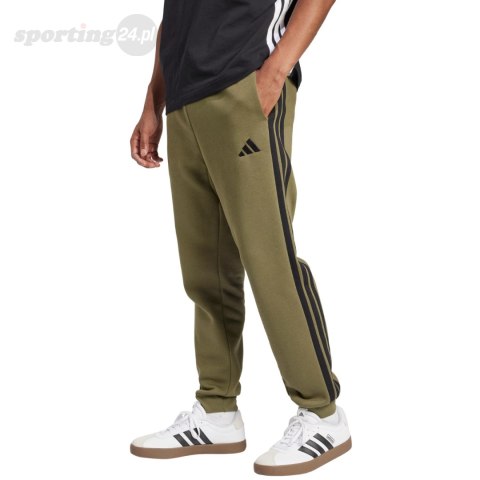 Spodnie męskie adidas Essentials 3-Stripes Fleece zielone JD1857 Adidas