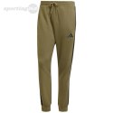 Spodnie męskie adidas Essentials 3-Stripes Fleece zielone JD1857 Adidas