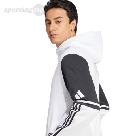 Bluza męska adidas Squadra 25 Sweat Hoodie biało-czarna JD2976 Adidas teamwear Bluza męska adidas Squadra 25 Sweat Hoodie biało-czarna JD2976 Adidas teamwear