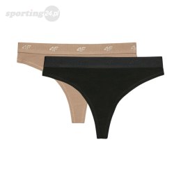 Majtki damskie stringi 4F F031 2-pak multikolor 4FWMM00UPTSF031 90S 4F