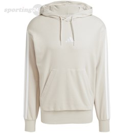 Bluza męska adidas Essentials 3-Stripes French Terry Hoodie beżowa JE6367 Adidas