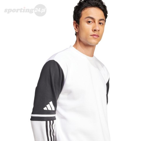 Bluza męska adidas Squadra 25 Sweat Crew biało-czarna JD2959 Adidas teamwear Bluza męska adidas Squadra 25 Sweat Crew biało-czarna JD2959 Adidas teamwear