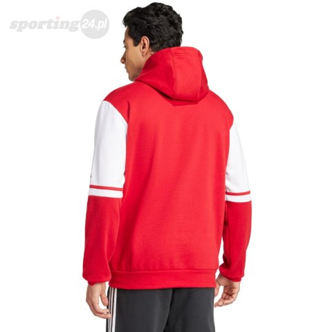 Bluza męska adidas Squadra 25 Sweat Hoody czerwona JD2973 Adidas teamwear Bluza męska adidas Squadra 25 Sweat Hoody czerwona JD2973 Adidas teamwear