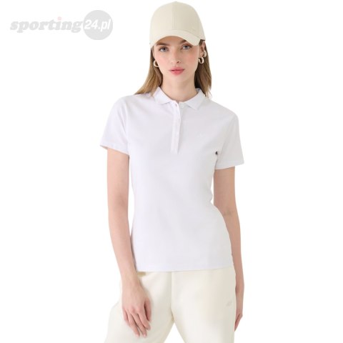 Koszulka damska polo 4F F514 biała 4FWMM00TPTSF514 10S 4F Koszulka damska polo 4F F514 biała 4FWMM00TPTSF514 10S 4F
