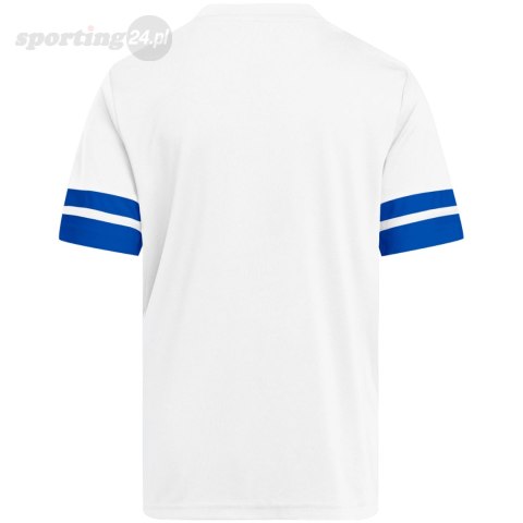 Koszulka dla dzieci adidas Squadra 25 biało-niebieska JJ0060 Adidas teamwear Koszulka dla dzieci adidas Squadra 25 biało-niebieska JJ0060 Adidas teamwear