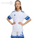 Koszulka dla dzieci adidas Squadra 25 biało-niebieska JJ0060 Adidas teamwear
