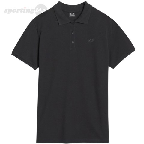 Koszulka męska polo 4F M366 głęboka czerń 4FWMM00TPTSM366 20S 4F Koszulka męska polo 4F M366 głęboka czerń 4FWMM00TPTSM366 20S 4F