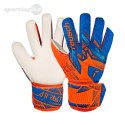 Rękawice bramkarskie Reusch Attrakt Solid Junior pomarańczowo-niebieskie 5572515 2290 Reusch