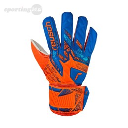 Rękawice bramkarskie Reusch Attrakt Solid Junior pomarańczowo-niebieskie 5572515 2290 Reusch