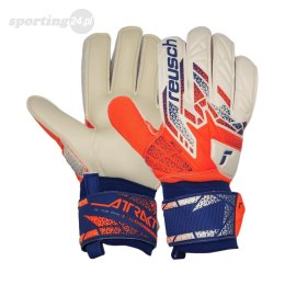Rękawice bramkarskie Reusch Attrakt Solid biało-pomarańczowe 5570516 2500 Reusch