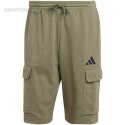 Spodenki męskie adidas Essentials Feel Cozy French Terry Cargo zielone JE6292 Adidas