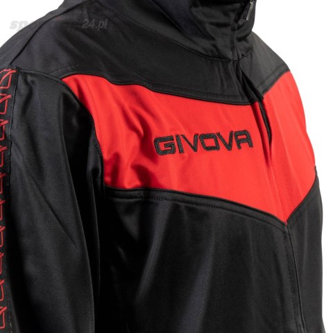 Dres Givova Tuta Visa Black czarno-czerwony TR018 1012B Givova Dres Givova Tuta Visa Black czarno-czerwony TR018 1012B Givova