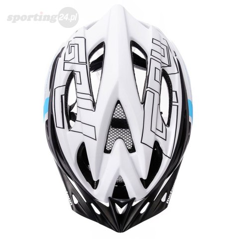 Kask rowerowy Meteor Gruver M 55-58 cm biało-czarno-niebieski 24748 Meteor Kask rowerowy Meteor Gruver M 55-58 cm biało-czarno-niebieski 24748 Meteor