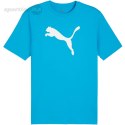 Koszulka męska Puma Team Rise Logo Jersey Cotton jasnoniebieska 658705 02 Puma