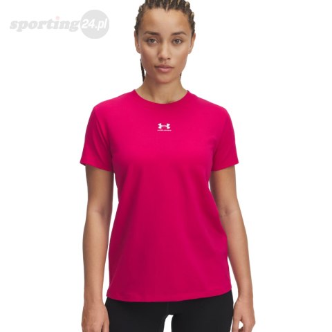 Koszulka damska Under Armour Rival Core SS fuksja 1383648 681 Under Armour