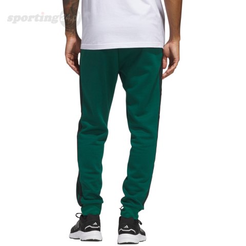 Spodnie męskie adidas Essentials 3-Stripes Fleece zielone JD1860 Adidas Spodnie męskie adidas Essentials 3-Stripes Fleece zielone JD1860 Adidas