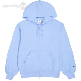 Bluza damska Champion Full Zip Hoodie Sweatshirt błękitna 117787 BS186 Champion