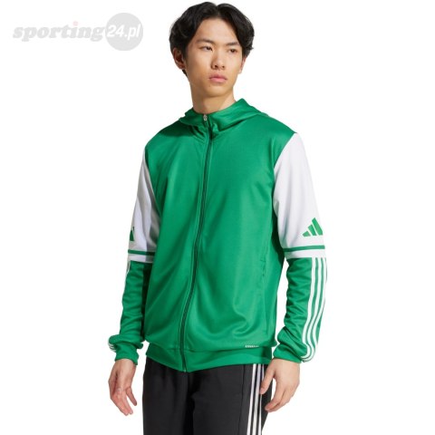 Bluza męska adidas Squadra 25 Hoody zielono-biała JP3164 Adidas teamwear Bluza męska adidas Squadra 25 Hoody zielono-biała JP3164 Adidas teamwear