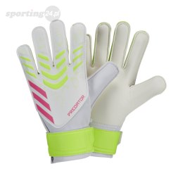 Rękawice bramkarskie dla dzieci adidas Predator Training Goalkeeper biało-różowe JH3812 Adidas