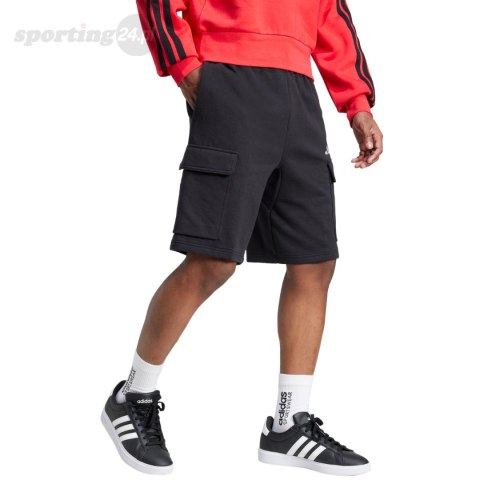 Spodenki męskie adidas Essentials Feel Cozy French Terry Cargo czarne JE6291 Adidas Spodenki męskie adidas Essentials Feel Cozy French Terry Cargo czarne JE6291 Adidas